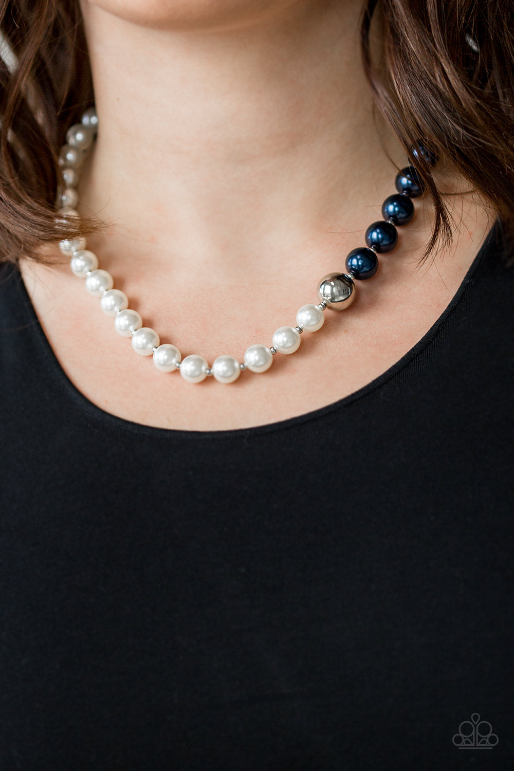 Paparazzi blue pearl necklace on sale