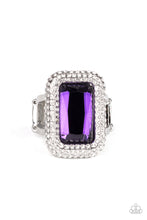 Load image into Gallery viewer, Paparazzi A Grand STATEMENT-MAKER - Purple - Emerald Cut - White Rhinestones - Ring - $5 Jewelry with Ashley Swint