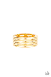 Paparazzi A Mans Man - Gold - Thick Band Ring - Men's Collection - $5 Jewelry With Ashley Swint