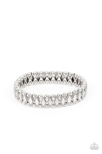 PRE-ORDER - Paparazzi Abstract Advisory - Silver - Bracelet - $5 Jewelry with Ashley Swint