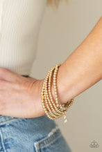 Load image into Gallery viewer, PRE-ORDER - Paparazzi American All-Star - Gold - Set of 5 Bracelets - $5 Jewelry with Ashley Swint