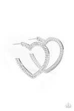 Load image into Gallery viewer, Paparazzi AMORE to Love - White - heart earring