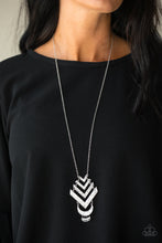 Load image into Gallery viewer, Paparazzi Artisan Edge - Silver - Hammered Chevron - Necklace &amp; Earrings - $5 Jewelry with Ashley Swint