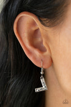 Load image into Gallery viewer, Paparazzi Artisan Edge - Silver - Hammered Chevron - Necklace &amp; Earrings - $5 Jewelry with Ashley Swint