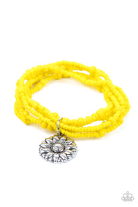 Paparazzi Badlands Botany - Yellow - Seed Bead Bracelet - $5 Jewelry with Ashley Swint