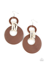 Load image into Gallery viewer, Paparazzi Beach Day Drama - Brown - Wooden Earrings - $5 Jewelry with Ashley Swint