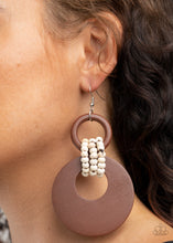 Load image into Gallery viewer, Paparazzi Beach Day Drama - Brown - Wooden Earrings - $5 Jewelry with Ashley Swint