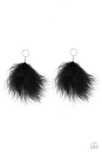 Load image into Gallery viewer, Paparazzi BOA Down - Black - Feather - White Rhinestones - Post Earrings - $5 Jewelry with Ashley Swint