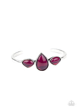 Load image into Gallery viewer, Paparazzi Boho Beach Babe - Purple Stones - Silver Cuff Bracelet - $5 Jewelry with Ashley Swint