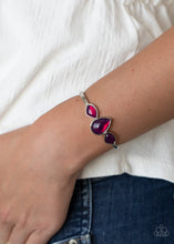 Load image into Gallery viewer, Paparazzi Boho Beach Babe - Purple Stones - Silver Cuff Bracelet - $5 Jewelry with Ashley Swint