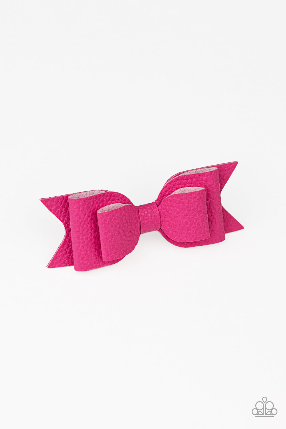 Paparazzi BOW Wow Wow - Pink - Leather - Hair Clip - $5 Jewelry with Ashley Swint