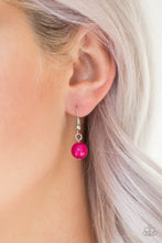 Load image into Gallery viewer, Paparazzi Bubbly Bright - Pink Beads - Silver Hoops - Necklace &amp; Earrings - $5 Jewelry with Ashley Swint