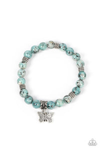 Paparazzi Butterfly Nirvana - Blue - Bracelet - $5 Jewelry with Ashley Swint