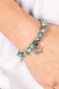 Paparazzi Butterfly Nirvana - Blue - Bracelet - $5 Jewelry with Ashley Swint
