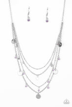 Load image into Gallery viewer, Paparazzi Classic Class Act - Purple - Teardrop Rhinestones - Necklace &amp; Earrings - $5 Jewelry with Ashley Swint