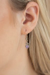 Paparazzi Classic Class Act - Purple - Teardrop Rhinestones - Necklace & Earrings - $5 Jewelry with Ashley Swint