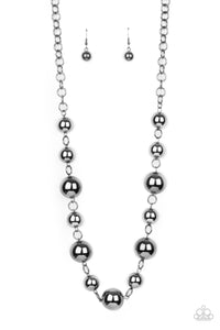 PRE-ORDER - Paparazzi Commanding Composure - Black - Necklace & Earrings - $5 Jewelry with Ashley Swint