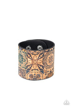 Load image into Gallery viewer, Paparazzi Cork Culture - Multi - Square Floral Pattern - Leather Wrap / Snap Bracelet - $5 Jewelry with Ashley Swint