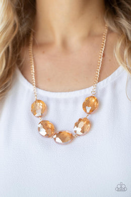 PRE-ORDER - Paparazzi Cosmic Closeup - Gold - IRIDESCENT Necklace & Earrings - $5 Jewelry with Ashley Swint