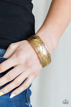 Load image into Gallery viewer, Paparazzi Desert Peaks - Gold - Cuff Wrap Around Bracelet - $5 Jewelry With Ashley Swint