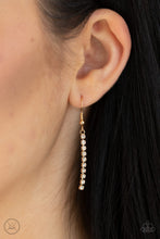 Load image into Gallery viewer, Paparazzi Double The Diva - Gold - Glittery White Rhinestones - Choker Necklace &amp; Earrings - $5 Jewelry with Ashley Swint