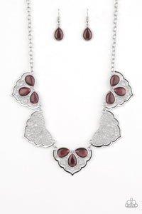 Paparazzi East Coast Essence - Purple - Moonstone - Necklace & Earrings - $5 Jewelry with Ashley Swint