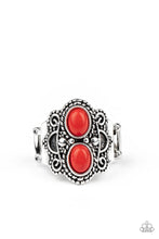 Load image into Gallery viewer, Paparazzi Eco Essence - Red - Fiery Stones - Studded Silver - Ring - $5 Jewelry with Ashley Swint