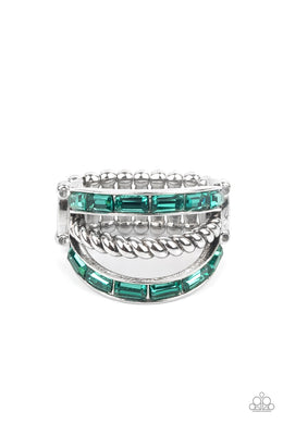 PRE-ORDER - Paparazzi Emulating Edge - Green - Ring - $5 Jewelry with Ashley Swint