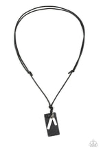Load image into Gallery viewer, Paparazzi Explorer Edge - White - Black Leather - Urban Necklace - $5 Jewelry with Ashley Swint