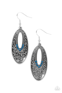 PRE-ORDER - Paparazzi Fairytale Flora - Blue - Earrings - $5 Jewelry with Ashley Swint