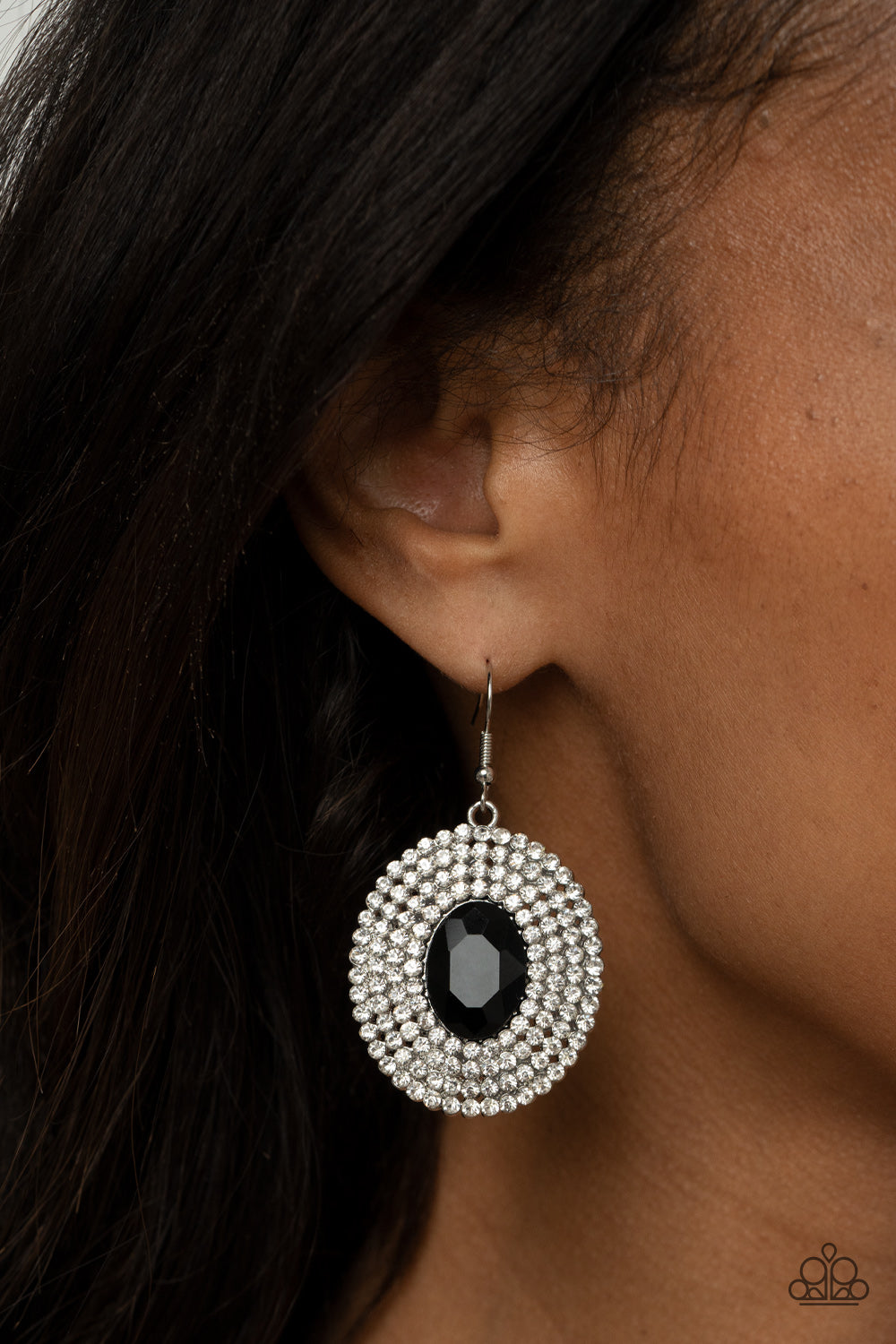 PRE-ORDER - Paparazzi FIERCE Field - Black - Earrings - $5 Jewelry with Ashley Swint