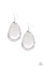 Load image into Gallery viewer, Paparazzi Fiery Firework - Silver LEATHER  - Teardrop Earrings - $5 Jewelry with Ashley Swint