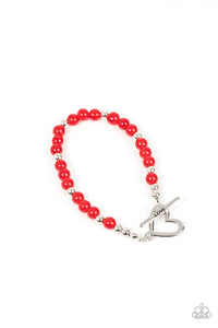 Paparazzi Following My Heart - Red - Bracelet - $5 Jewelry with Ashley Swint