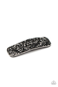 Paparazzi From HAIR On Out - Black - Hematite Rhinestones - Hair Clip - $5 Jewelry with Ashley Swint