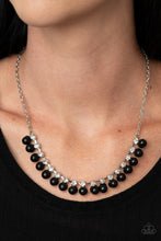 Load image into Gallery viewer, Paparazzi Frozen in TIMELESS - Black - White Rhinestones - Necklace &amp; Earrings - $5 Jewelry with Ashley Swint