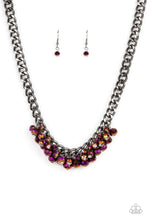 Load image into Gallery viewer, Paparazzi Galactic Knockout - Purple - OIL SPILL - Necklace &amp; Earrings - $5 Jewelry with Ashley Swint