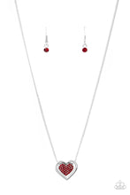 Load image into Gallery viewer, Paparazzi Game, Set, MATCHMAKER - Red - Heart Necklace &amp; Earrings - $5 Jewelry with Ashley Swint