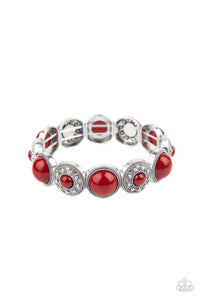 Paparazzi Garden Flair - Red - Stretchy Band Bracelet - $5 Jewelry with Ashley Swint