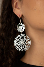 Load image into Gallery viewer, PRE-ORDER - Paparazzi Garden Mantra - White - Earrings - $5 Jewelry with Ashley Swint