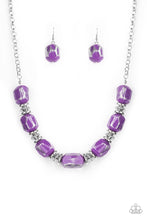 Load image into Gallery viewer, Paparazzi Girl Grit - Purple - Silver Beads - Necklace &amp; Earrings - $5 Jewelry with Ashley Swint