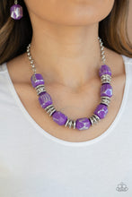 Load image into Gallery viewer, Paparazzi Girl Grit - Purple - Silver Beads - Necklace &amp; Earrings - $5 Jewelry with Ashley Swint