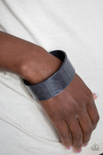 Load image into Gallery viewer, Paparazzi Glaze Over - Silver - Gray Acrylic Cuff - Bracelet - $5 Jewelry with Ashley Swint