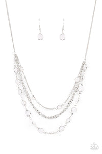 PRE-ORDER - Paparazzi Goddess Getaway - White - Necklace & Earrings - $5 Jewelry with Ashley Swint