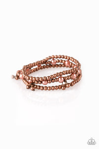 Paparazzi GRANDIOSE Slam - Copper Beads - Set of 3 Bracelets - $5 Jewelry with Ashley Swint
