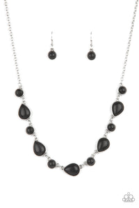 PRE-ORDER - Paparazzi Heavenly Teardrops - Black - Necklace & Earrings - $5 Jewelry with Ashley Swint