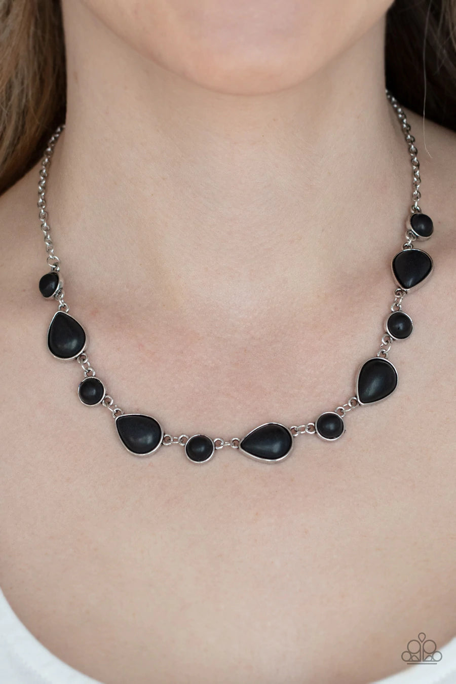 Paparazzi Heavenly Teardrops - Black - Necklace & Earrings