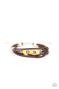 PRE-ORDER - Paparazzi Homespun Radiance - Yellow - Bracelet - $5 Jewelry with Ashley Swint