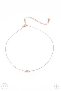 Paparazzi Humble Heart - Rose Gold - Choker Necklace & Earrings - $5 Jewelry with Ashley Swint