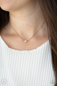 Paparazzi Humble Heart - Rose Gold - Choker Necklace & Earrings - $5 Jewelry with Ashley Swint