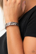 Load image into Gallery viewer, Paparazzi Its Getting HAUTE In Here - Black - and White Tortoise Shell Acrylic Cuff Bracelet - $5 Jewelry with Ashley Swint